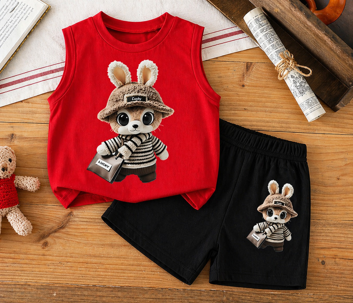 Exclusive Baby printed Tee and pant set