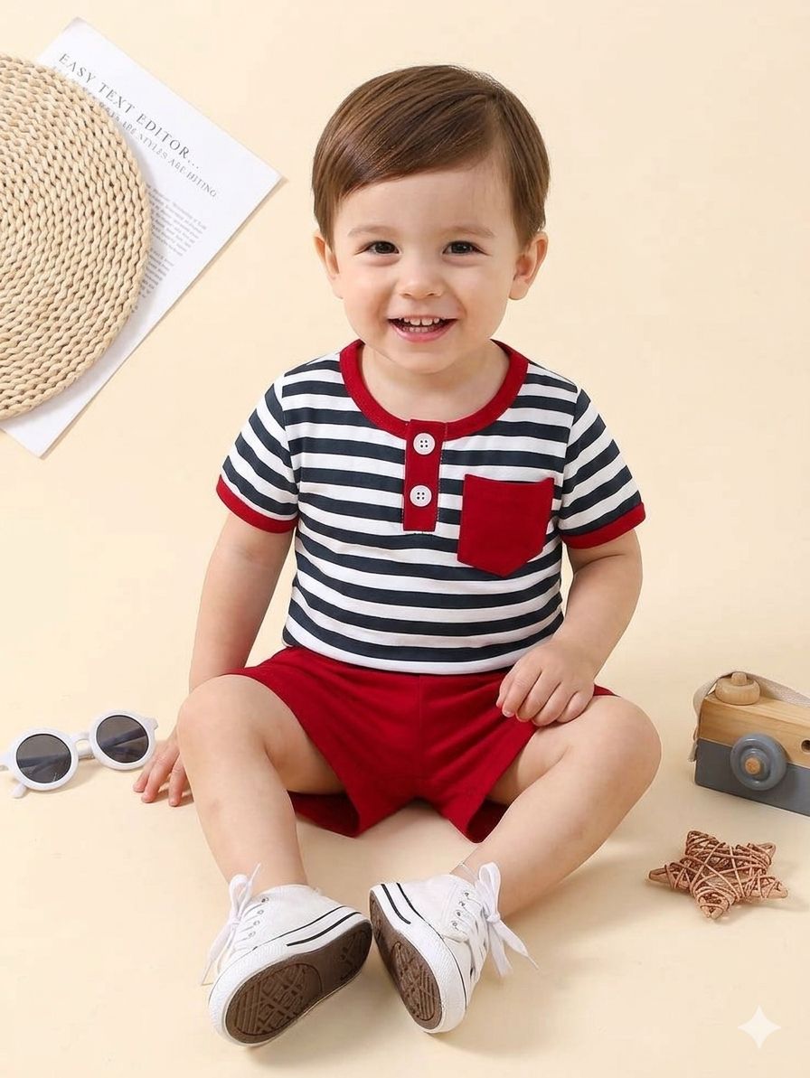 Exclusive Baby printed Tee and pant set