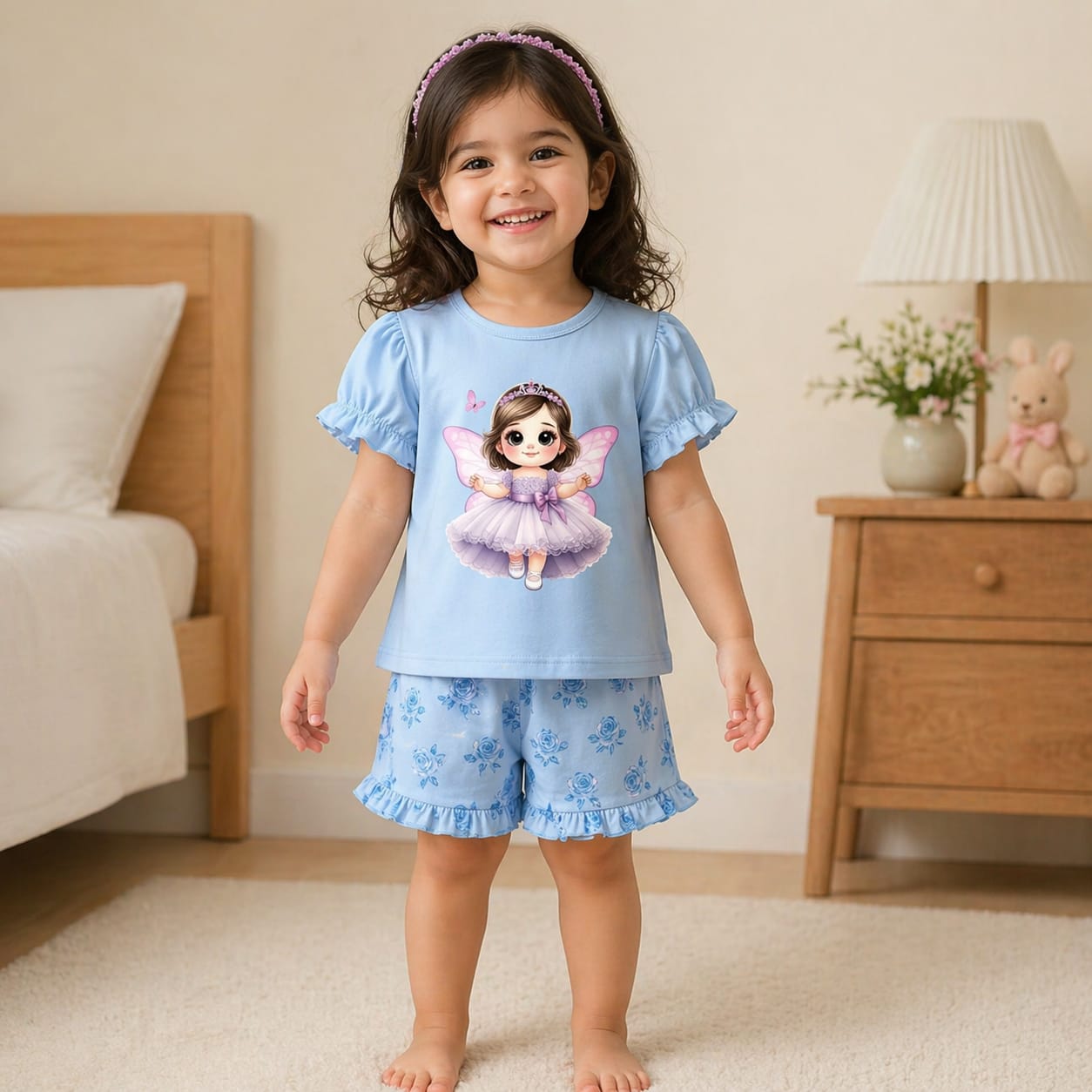 Exclusive Baby printed Tee and pant set