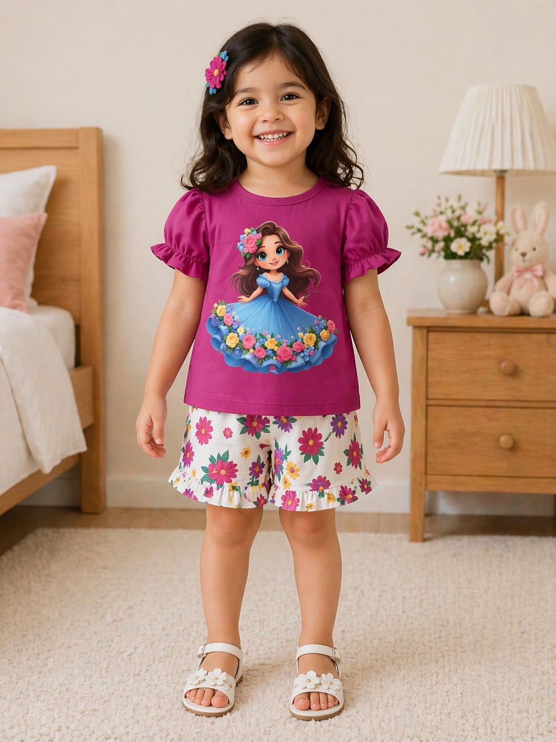 Exclusive Baby printed Tee and pant set