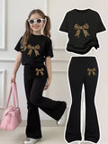 Stylish Cotton Tee & Flared Pant Set (2-12 Years)