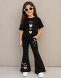 Stylish Cotton Tee & Flared Pant Set (2-12 Years)