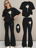 Stylish Cotton Tee & Flared Pant Set (2-12 Years)