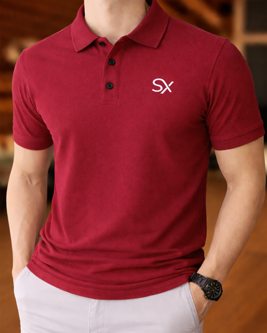 Men's 100% Cotton Slim Fit Polo Shirt