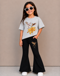 Stylish Cotton Tee & Flared Pant Set (2-12 Years)