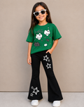 Stylish Cotton Tee & Flared Pant Set (2-12 Years)