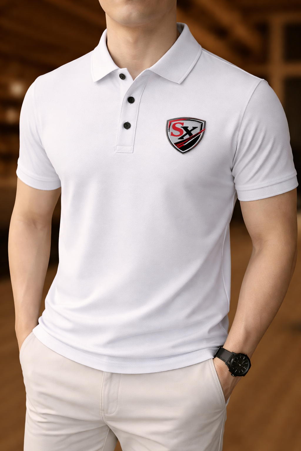 Men's 100% Cotton Slim Fit Polo Shirt