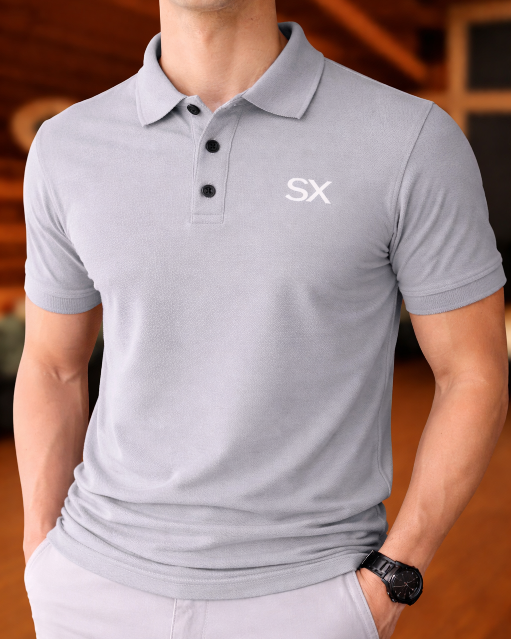 Men's 100% Cotton Slim Fit Polo Shirt